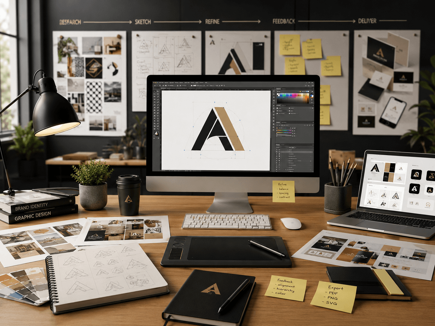 A professional workspace representing the service delivery process