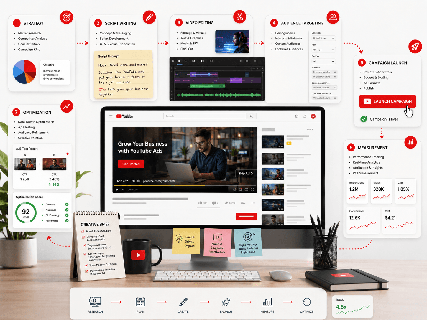 A professional workspace representing the service delivery process